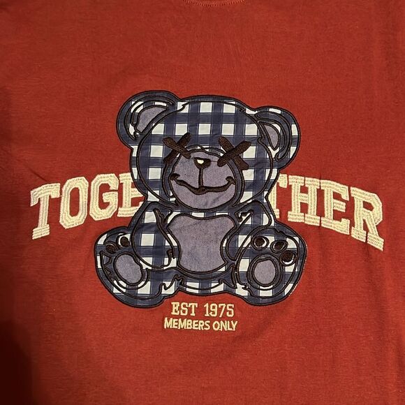 Members Only Men's Embroidered Teddy BearT-shirt size L - Picture 3 of 7